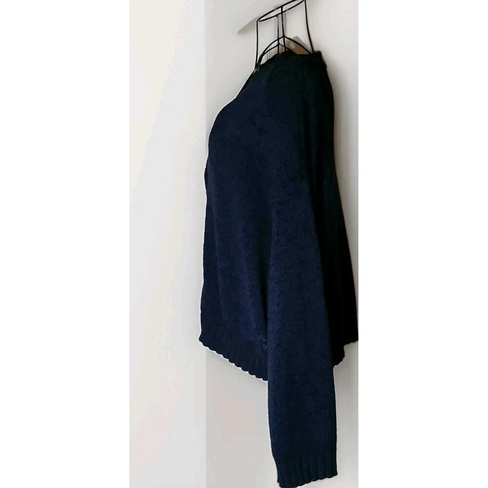 Ann Taylor Loft Womens Navy Blue Heavy Knit Cardigan XL Button Front Classic